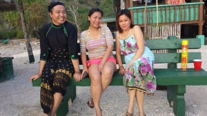 with Bim and Tita Margie in Tambaron Island, Mindoro
